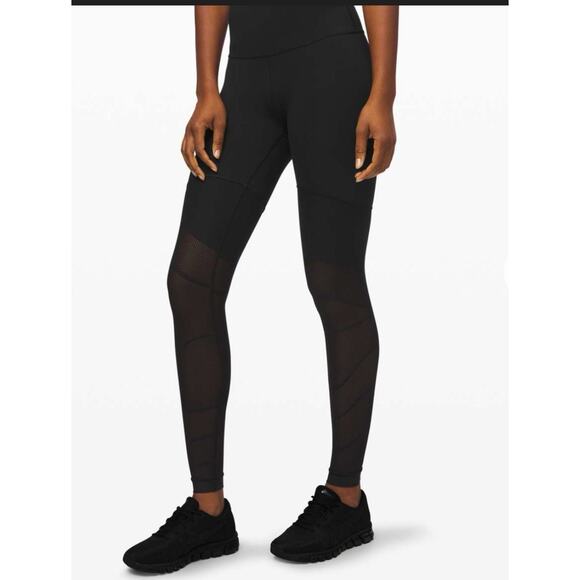Lululemon Womens Size 4 Sheer Will High-Rise Tight 28" Pulse Black - Picture 2 of 11